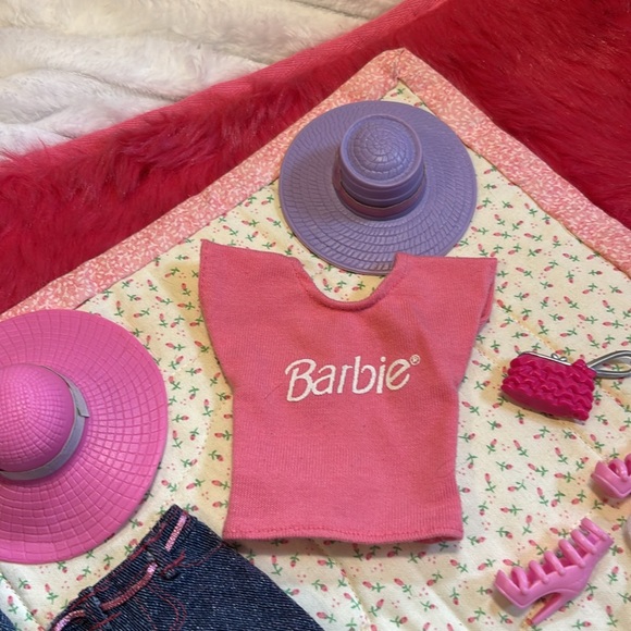 Barbie Pink Top with Denim Jeans and Accessories - Picture 5 of 5